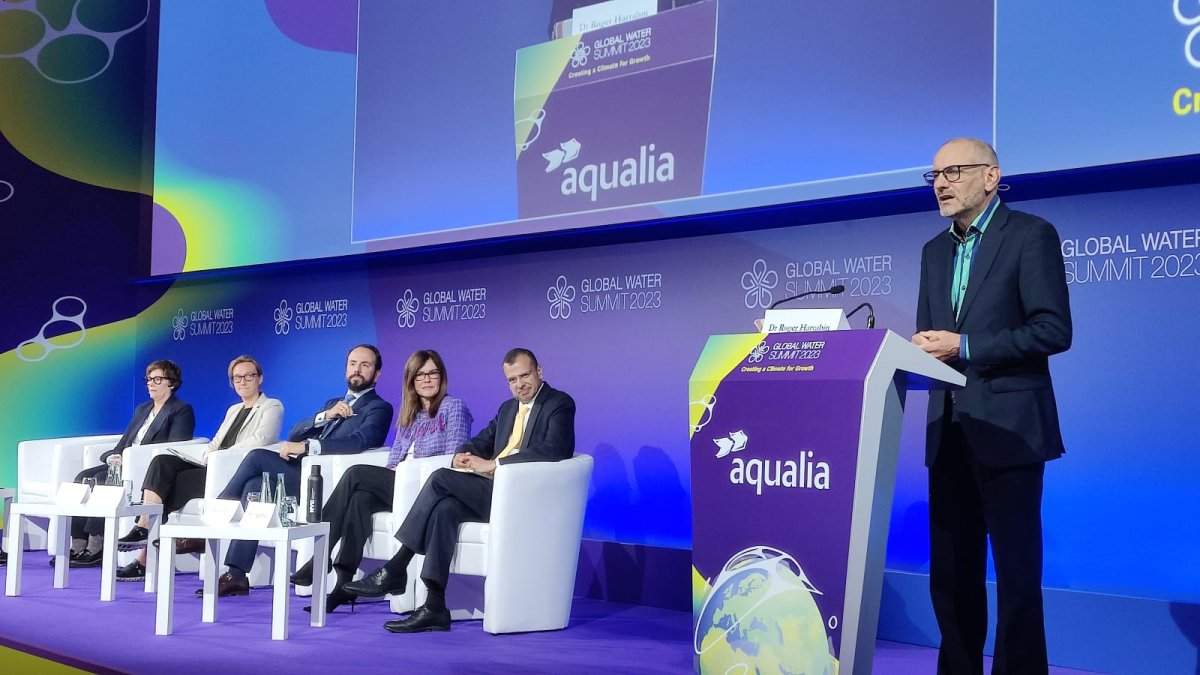 Delegación de Aqualia en la entrega del galardón.