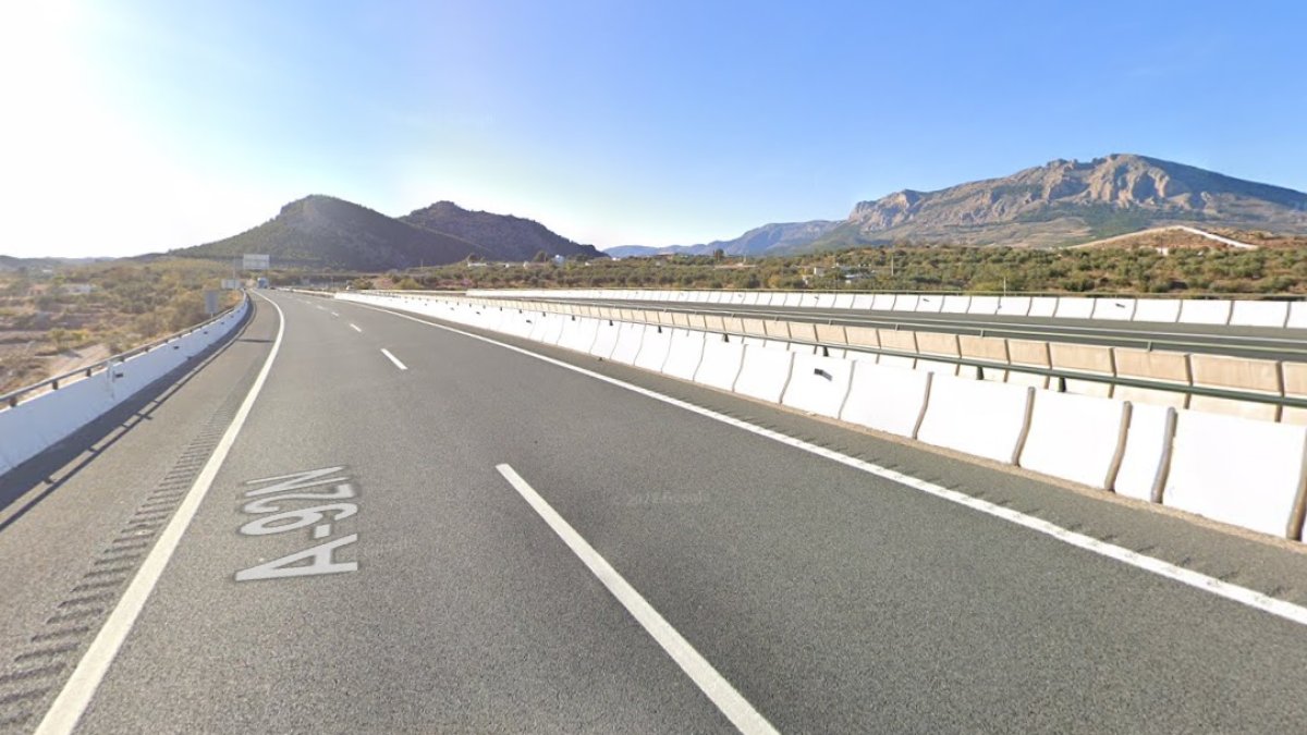 Imagen de archivo de la A-92N a su paso por el término municipal de Vélez Rubio.