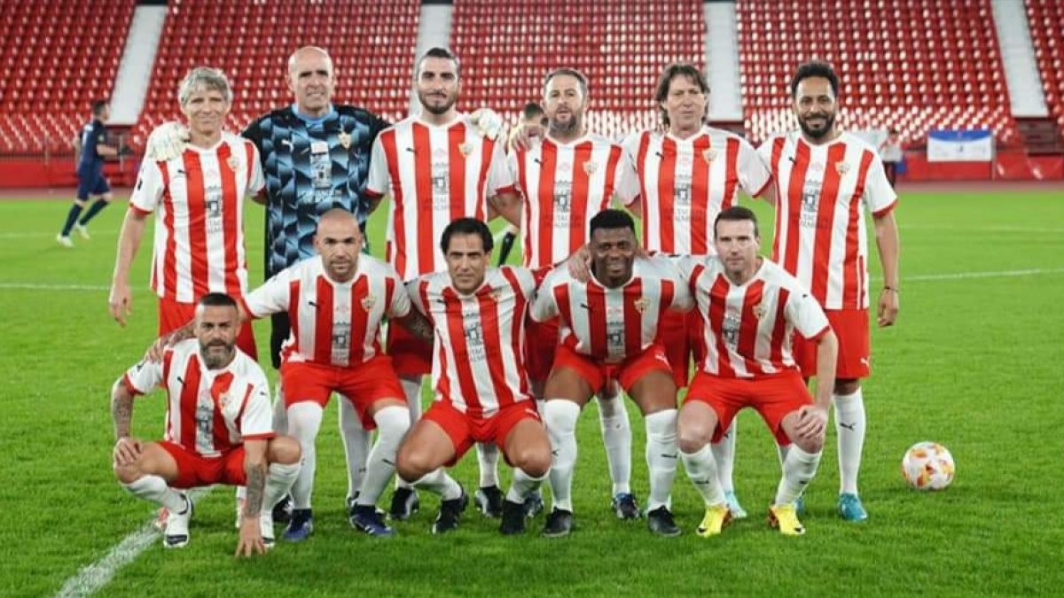 Un once de jugadores históricos de la UD Almería.
