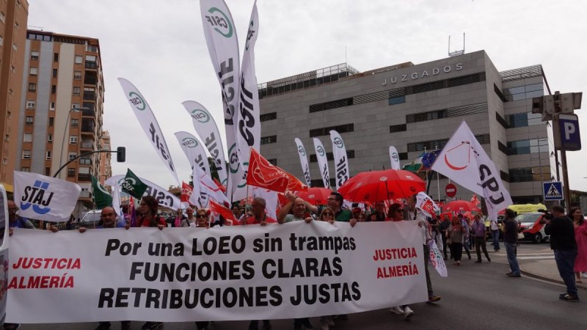 Manifestación de funcionarios en Almería