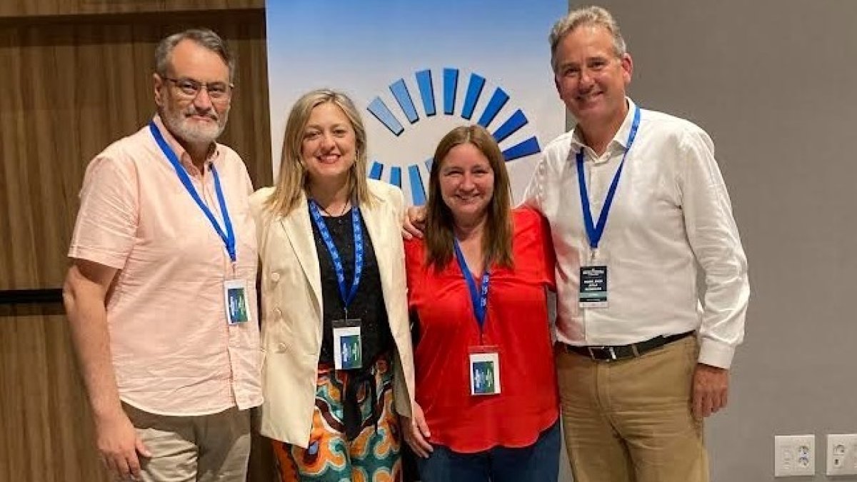 Nueva directiva regional de Asadipre, con tres almerienses y Pedro Ayala -derecha- a la cabeza.