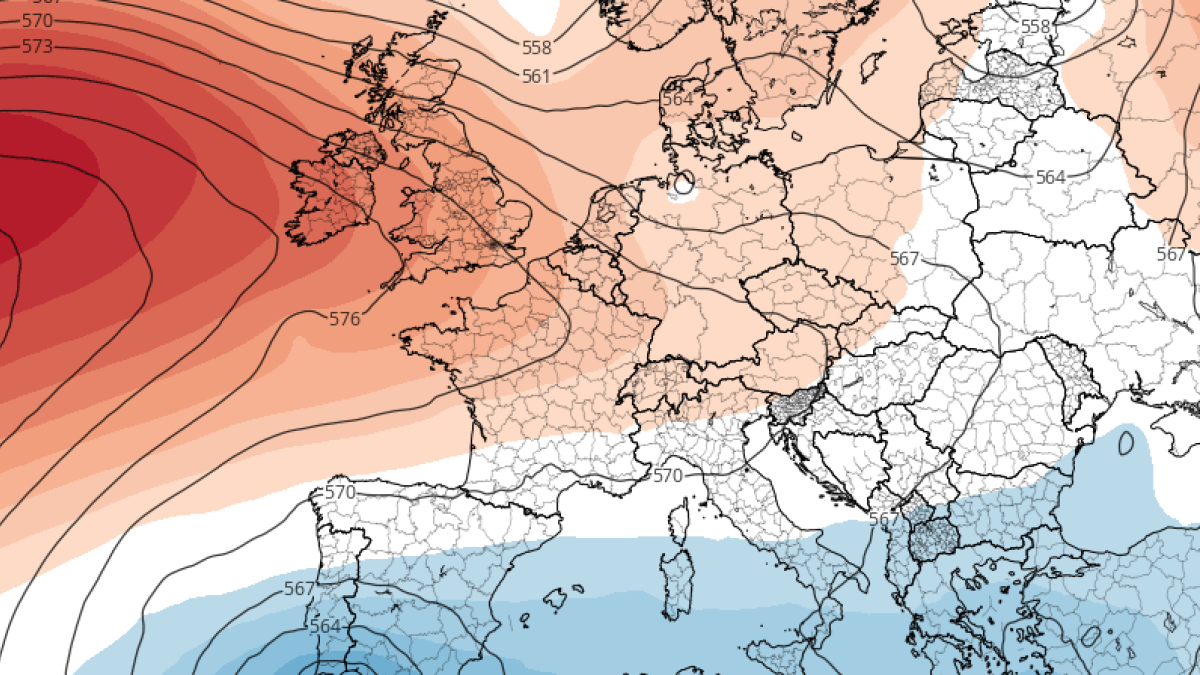 Mapa de precipitaciones en la provincia.