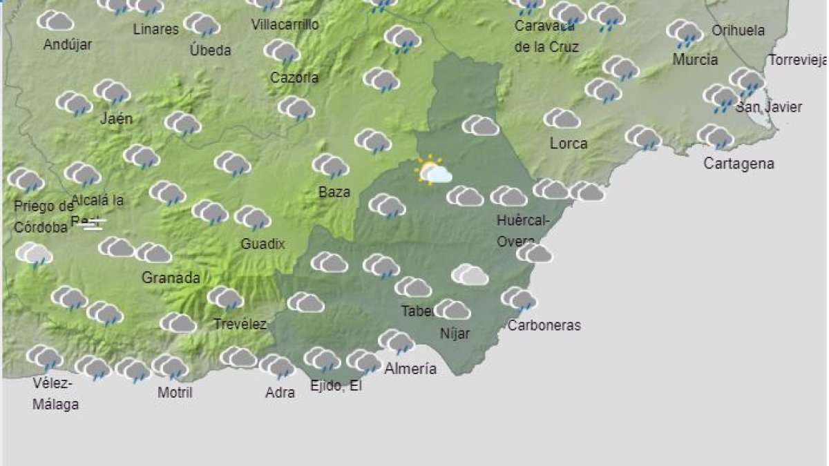Mapa provincial de este martes.