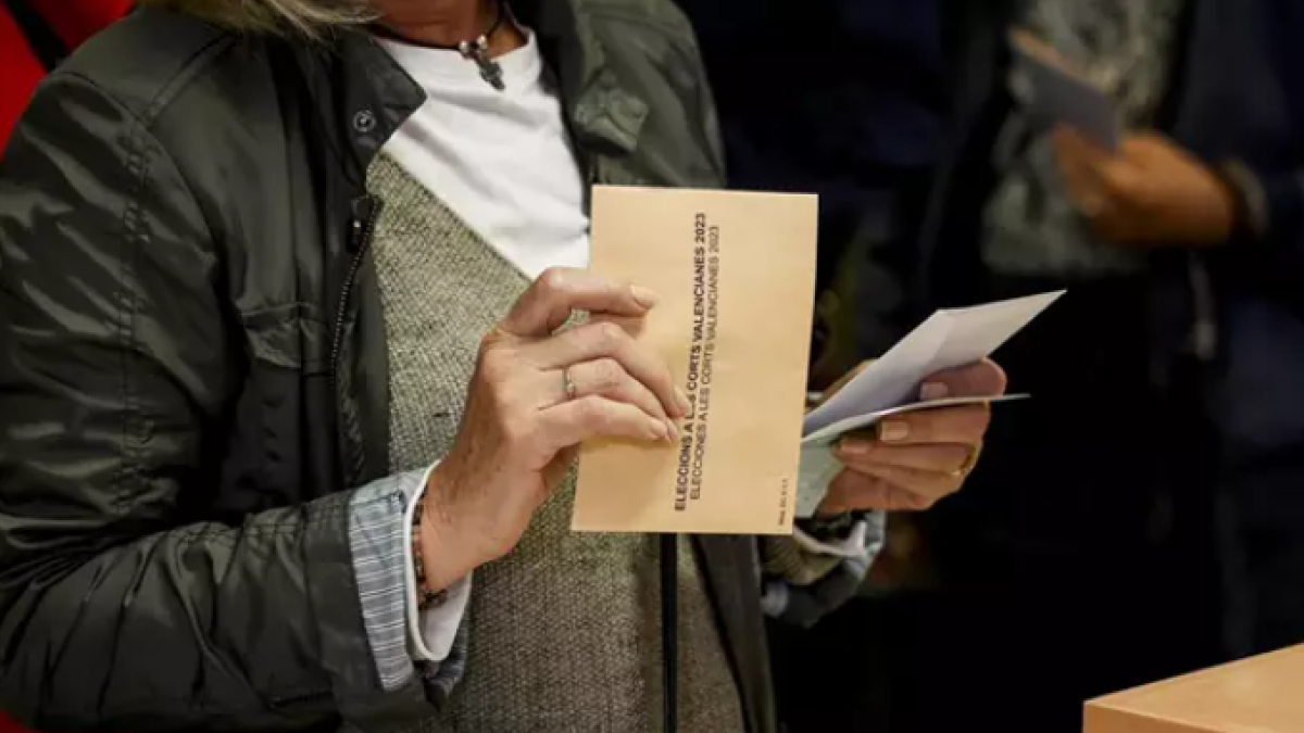 Imagen de este domingo electoral en Valencia.