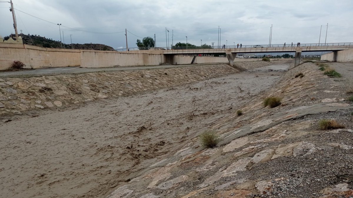 La rambla, ayer, a su paso por Albox. Foto: Somos Albojenses.