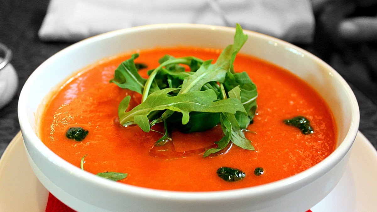 Plato de gazpacho