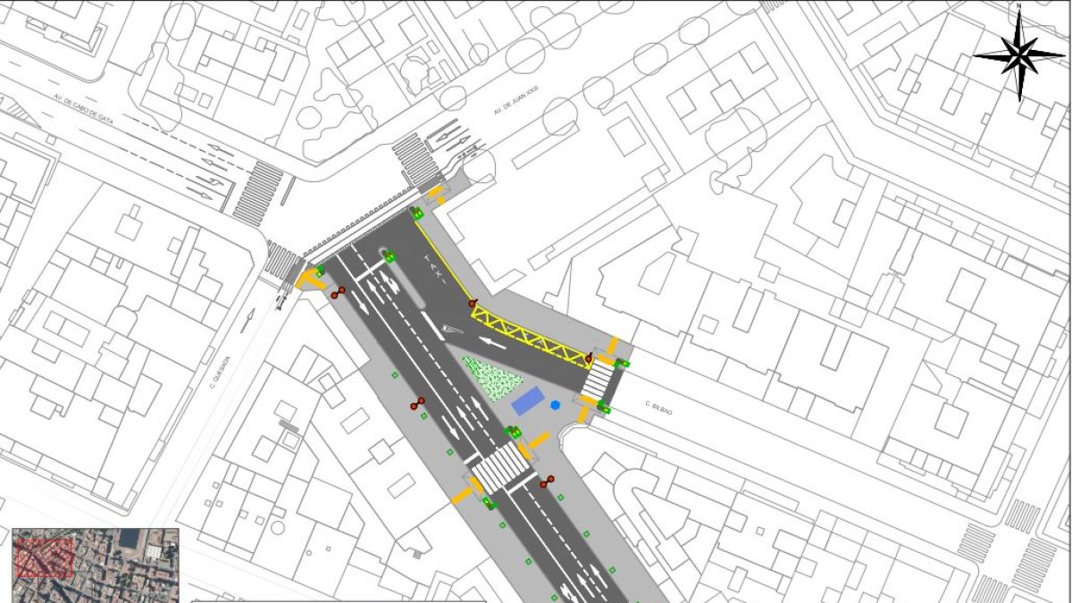 Sección de cómo quedarán los repartos en el inicio de la Avenida