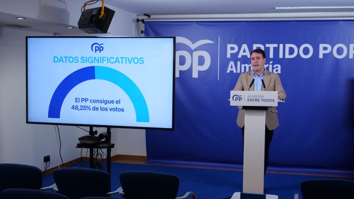 Fernando Giménez, en la sede del PP.