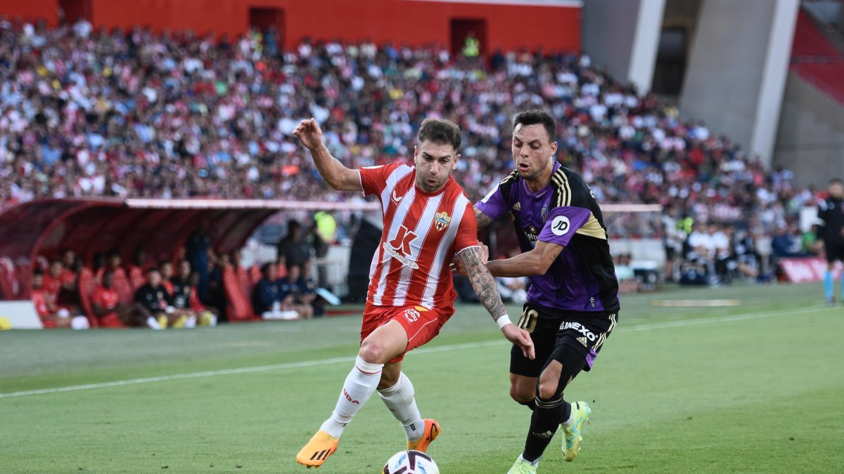 Adri Embarba en el choque del pasado domingo contra el Real Valladolid.