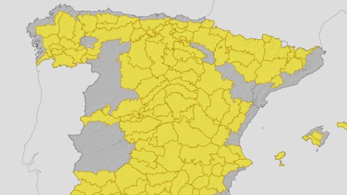 Mapa de España de este viernes.
