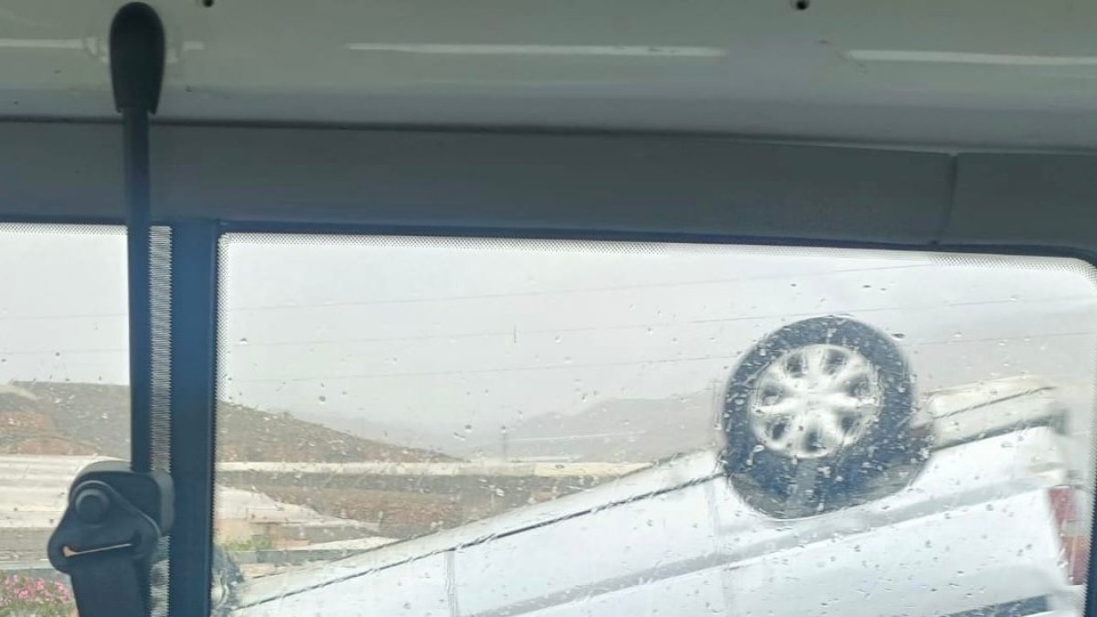 Imagen del accidente difundida por plataformas sociales.