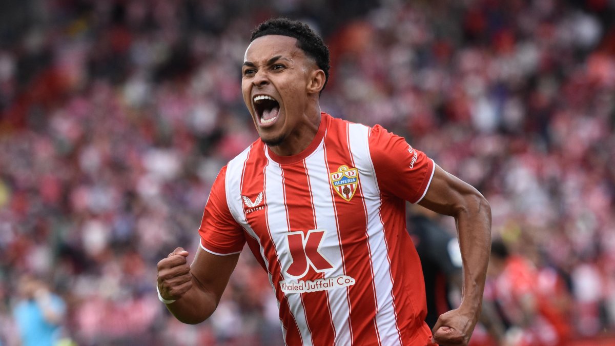 Lázaro Vinicius en su día más especial marcándole tres goles al Mallorca.