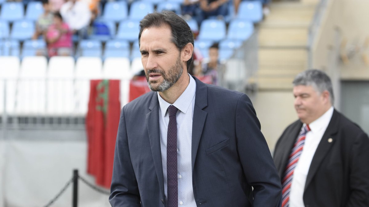 Vicente Moreno en el Mediterráneo, donde ganaba 1-2 con el Nástic de Tarragona.