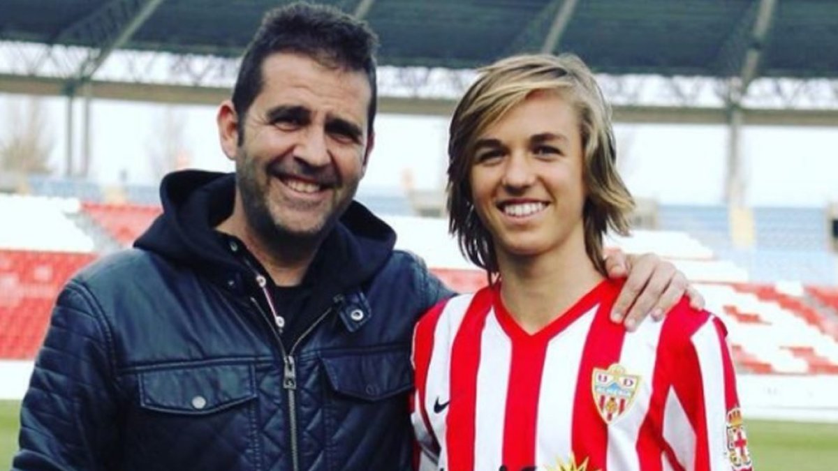 Alberto y Pedro en una foto que guardan con mucho cariño en el Mediterráneo.