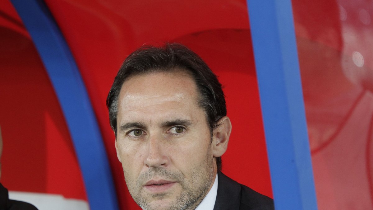 Vicente Moreno el día de su primera victoria en Almería.