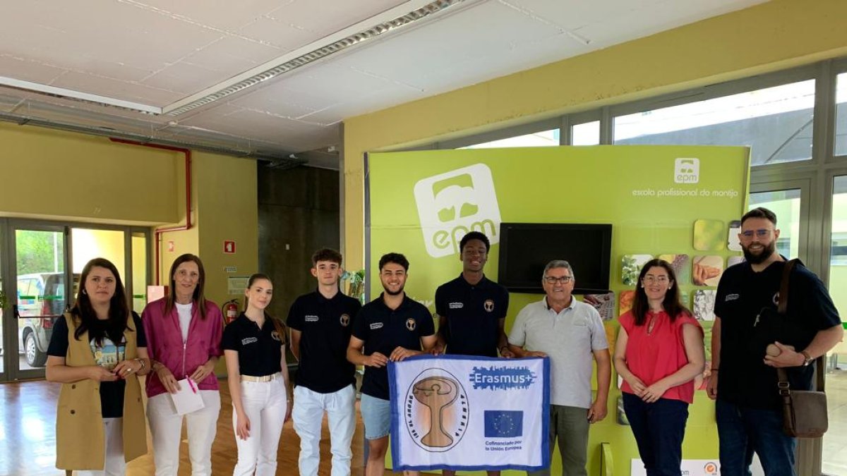 Algunos de los participantes en los proyectos Erasmus del instituto.