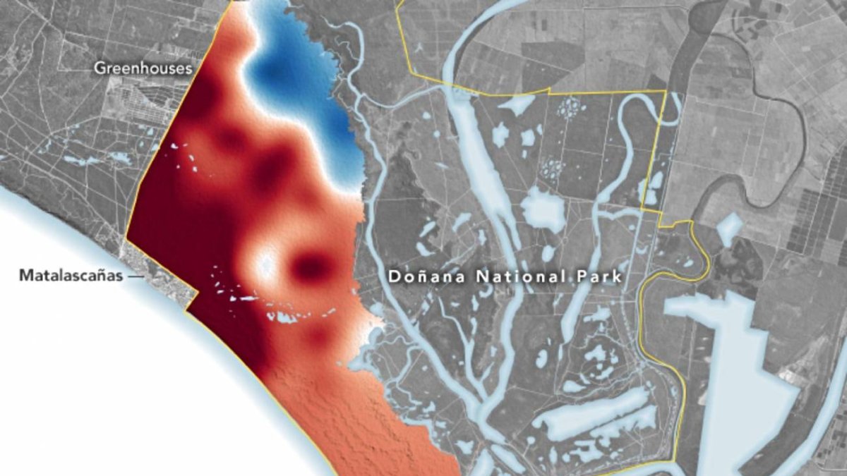 En la imagen se aprecian los lugares en los que las lagunas se inundan más o menos de lo que cabría esperarse por el clima / Observatorio de la Ti