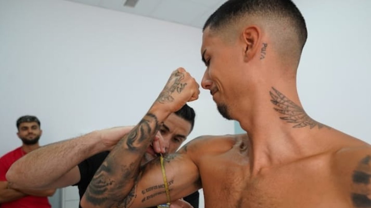 Chumi, en las pruebas médicas el pasado verano.