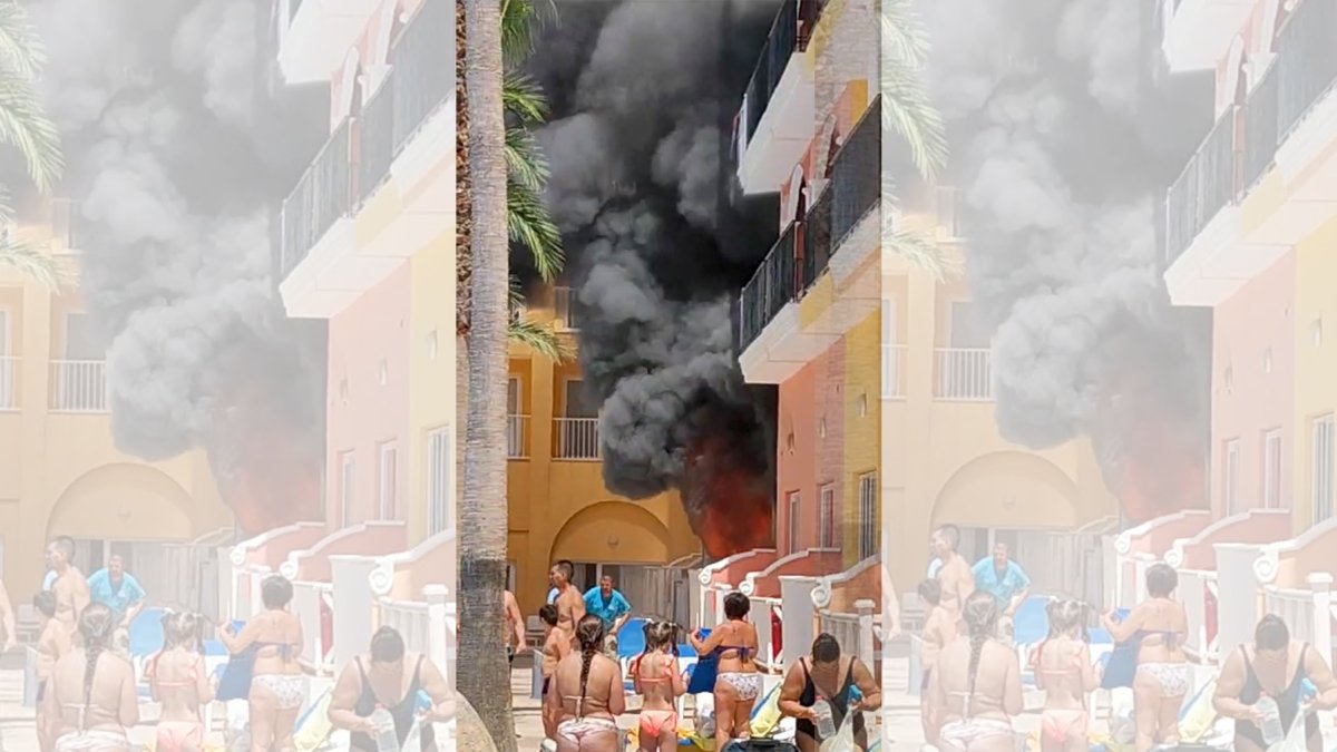 Imgen del incendio.