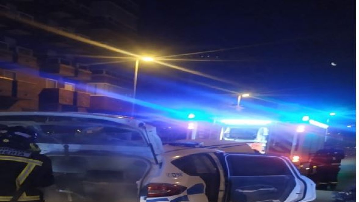Imagen del coche siniestrado facilitada por el sindicato policial