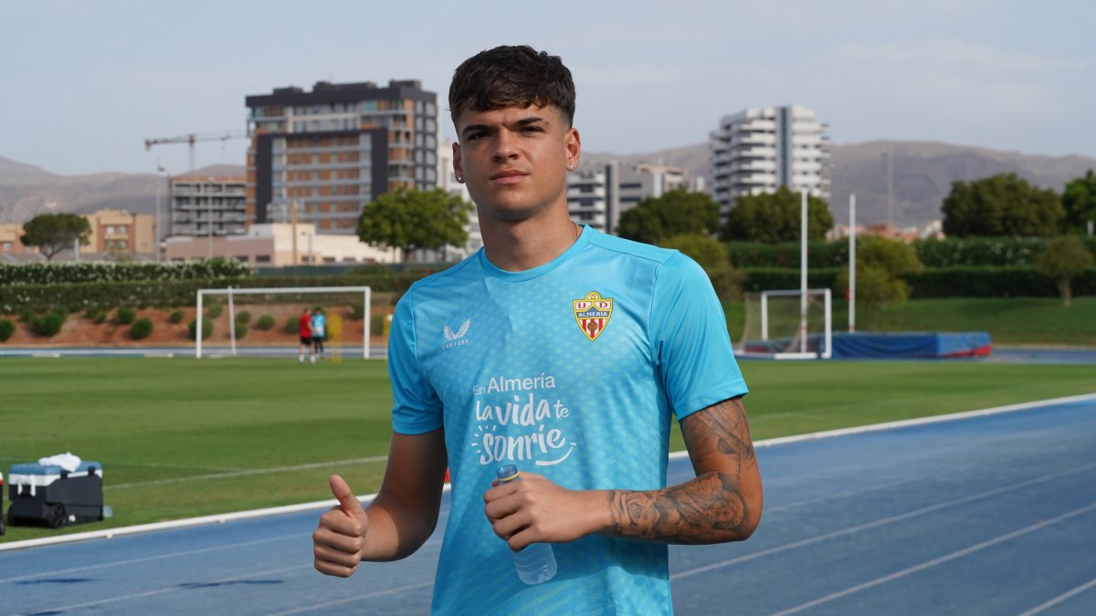 Bruno Iribarne en el entrenamiento de este domingo.