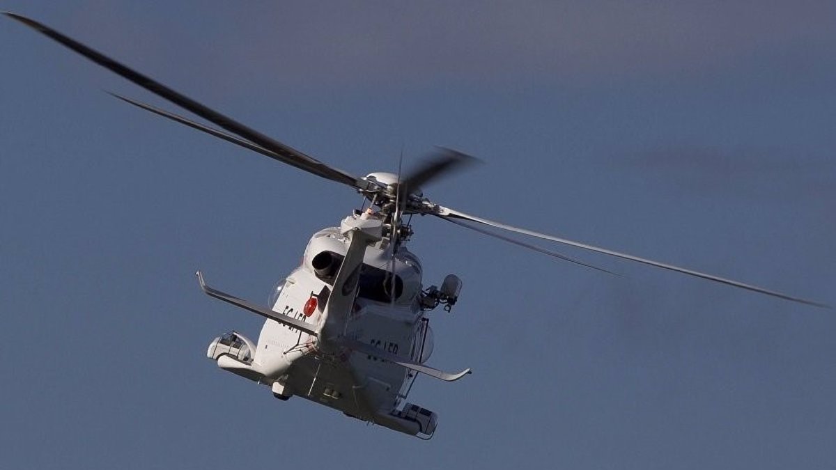Helicóptero de Salvamento Marítimo.