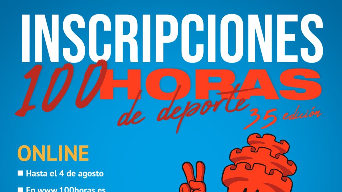 La mascota de las 100 Horas del Deporte llama a la participación.