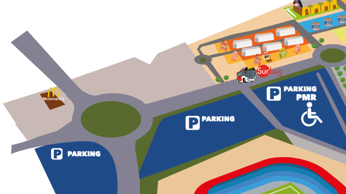 Zonas para aparcar durante la feria