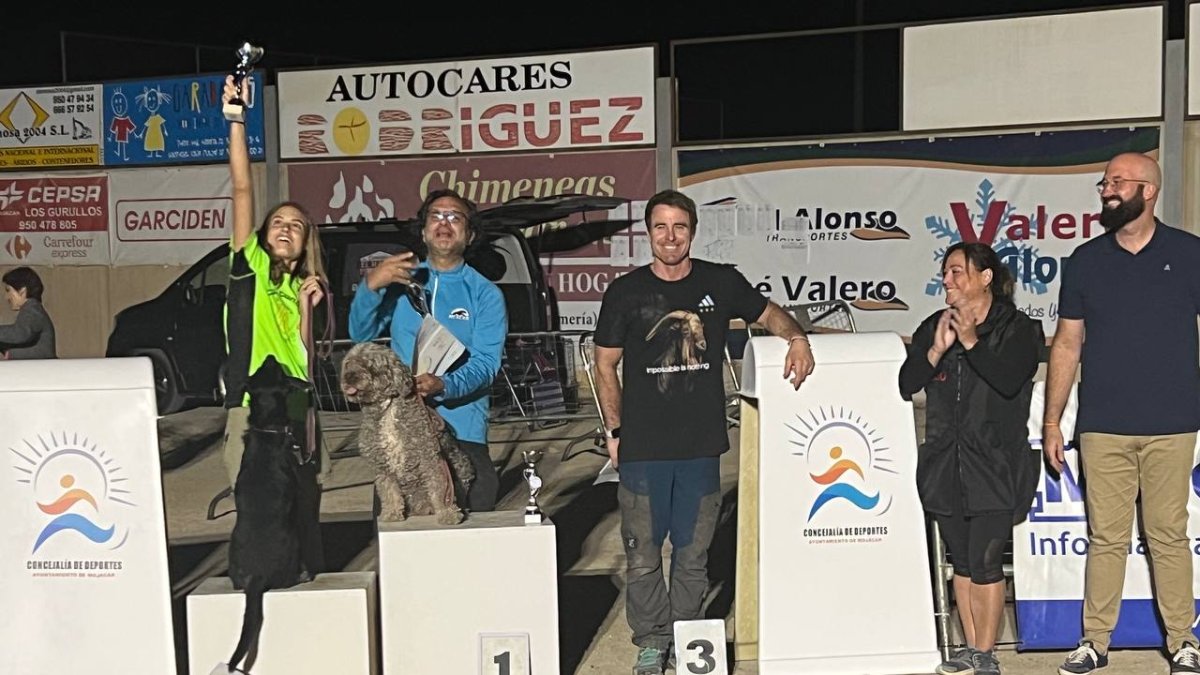 Algunos de los protagonistas del concurso canino.