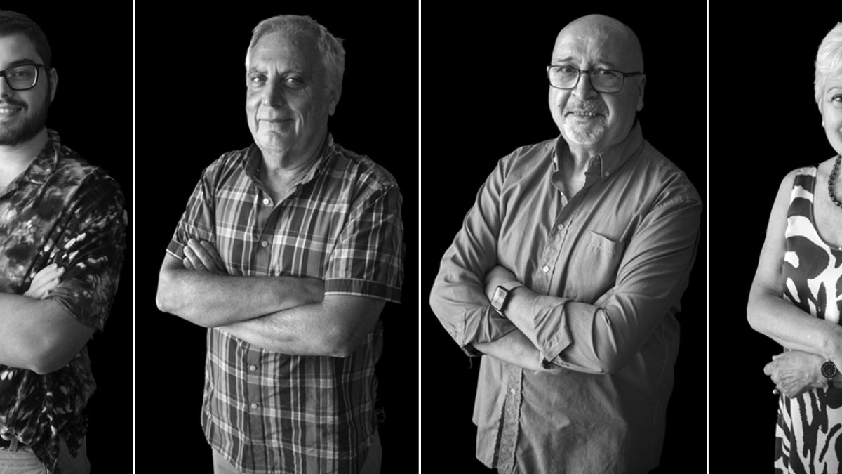 César Gómez, Pepe de Piedad, Jesús Martínez y Remedios Martínez.