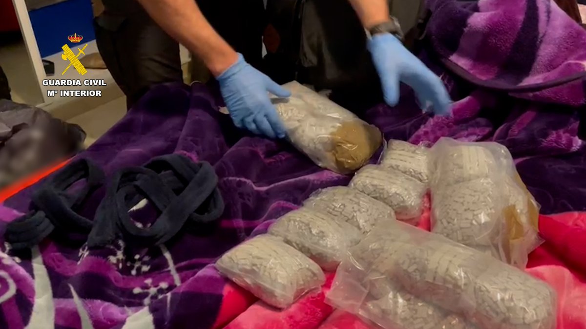 Pastillas decomisadas por la Guardia Civil.