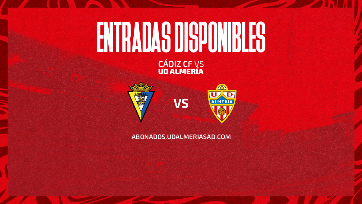 El Almería pone a la venta las entradas para el partido de Cádiz.