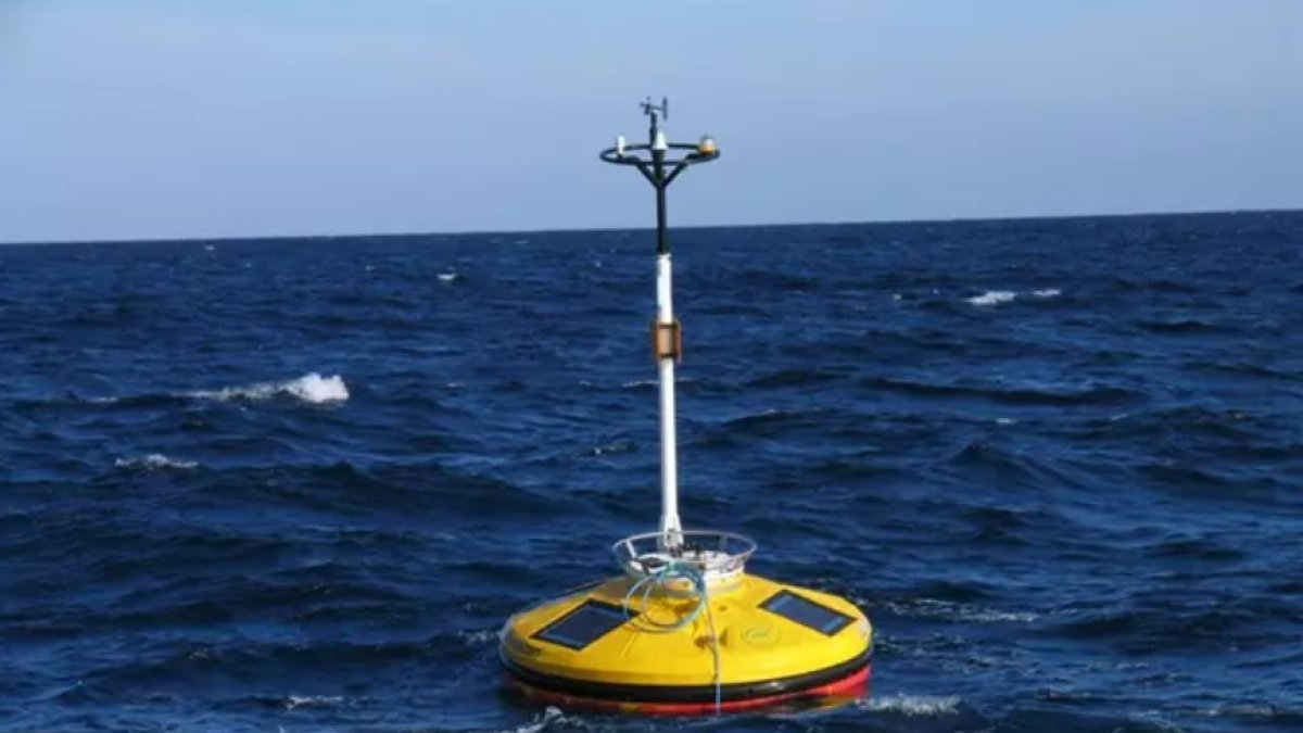 Imagen de la boya de Cabo de Gata que mide la temperatura del mar