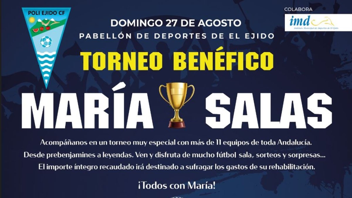 Cartel del evento solidario por María.