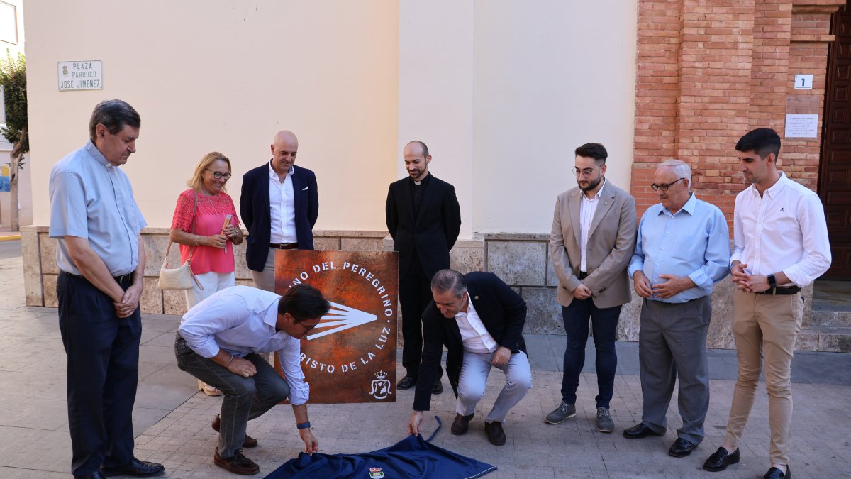 Señalización del inicio del Camino del Peregrino.