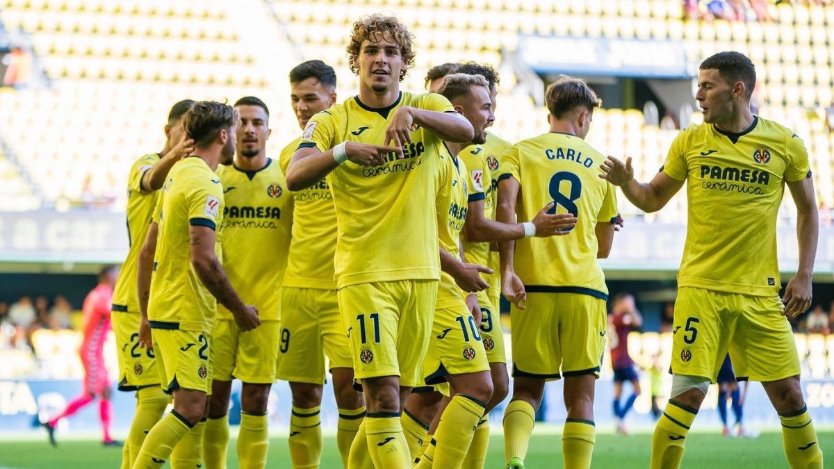 Jorge Pascual (20 años), celebrando el gol que encarrilaba la victoria contra el Eldense.