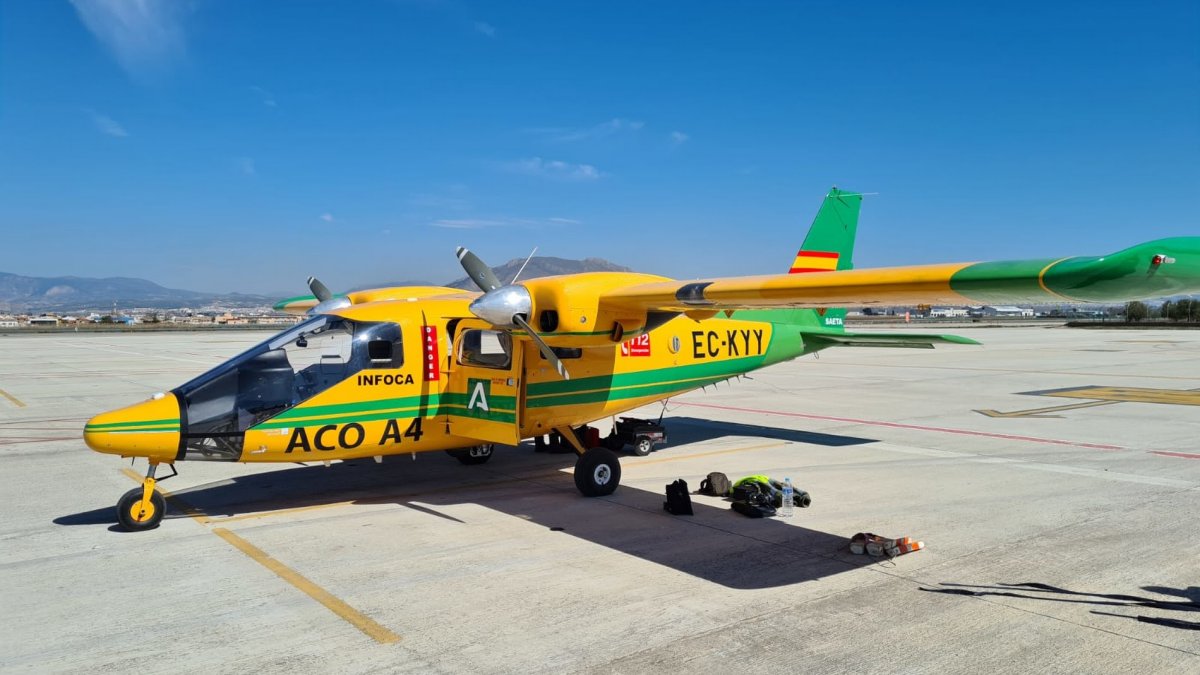 Imagen de archivo de un avión del Infoca.