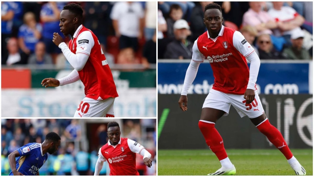 Appiah ha subido a sus redes sociales sus primeras fotos en partido oficial con el Rotherham.