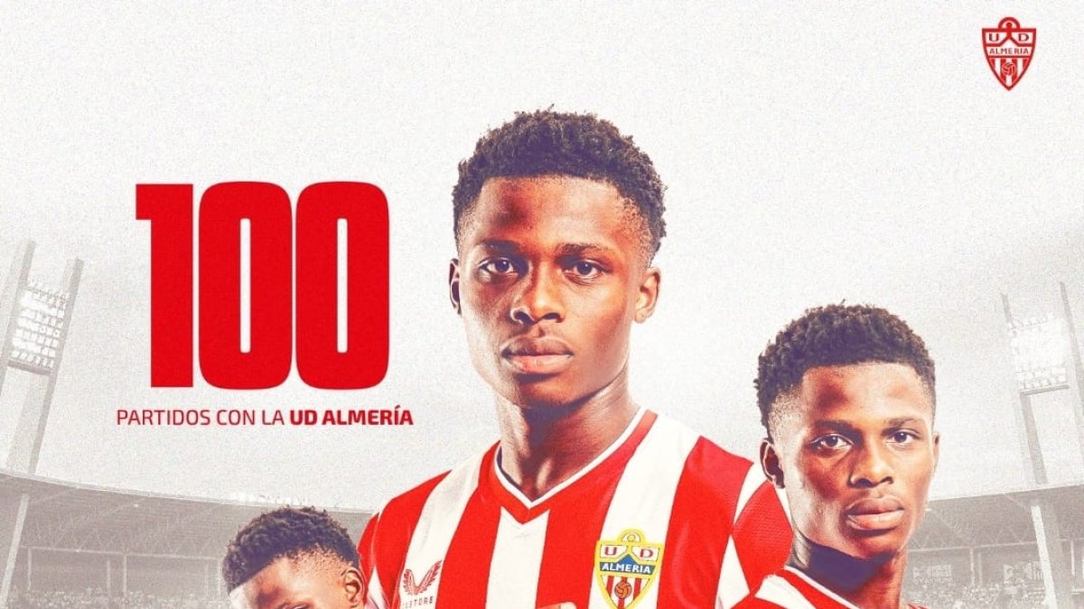Ramazani llega a los 100 partidos en el Almería.