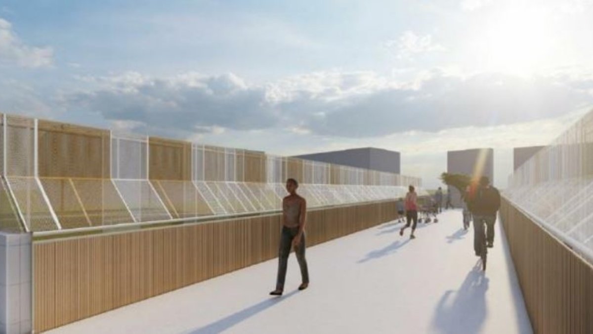 Diseño de la pasarela peatonal entre Sierra Alhamilla y Elio Antonio de Nebrija