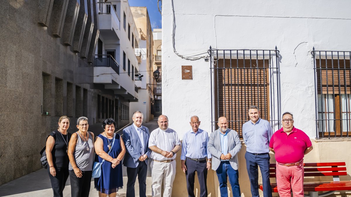 Inauguración de la placa del Camino de los Peregrinos.