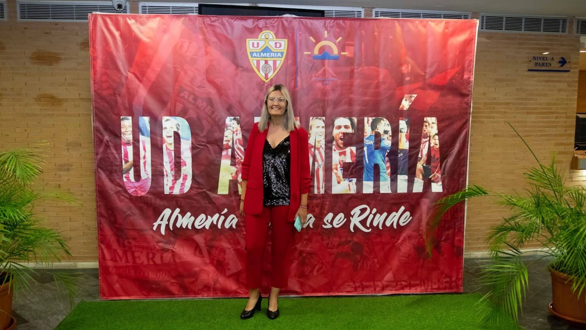 Lorena García en una de las galas de la Fundación del conjunto rojiblanco.