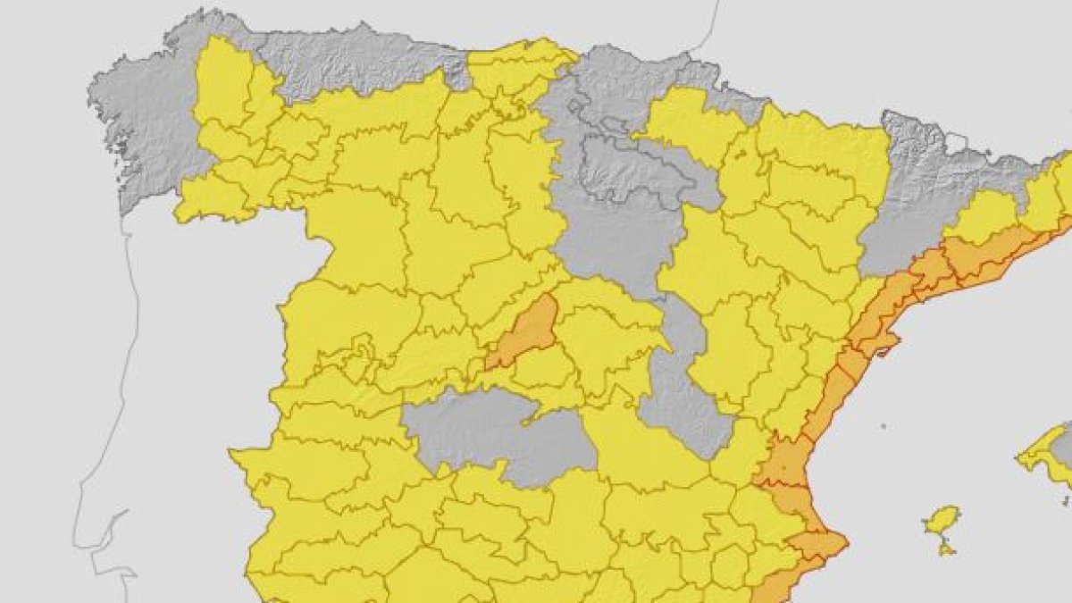Mapa de España de este viernes.