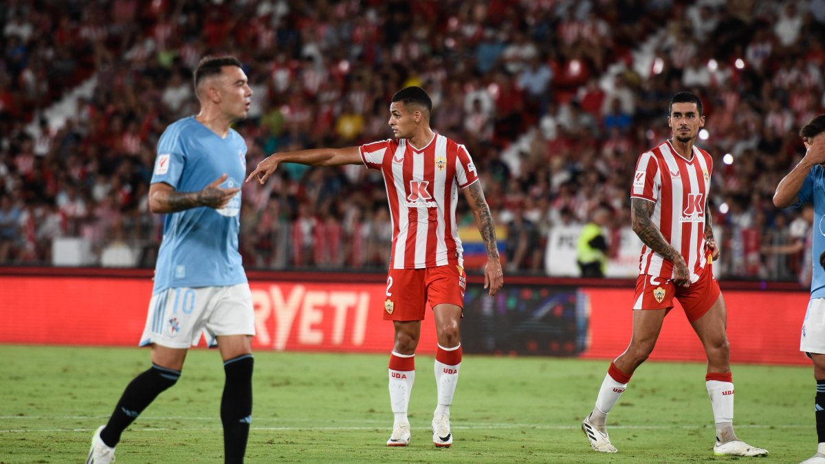 Kaiky en el partido ante el Celta en el Mediiterráneo.