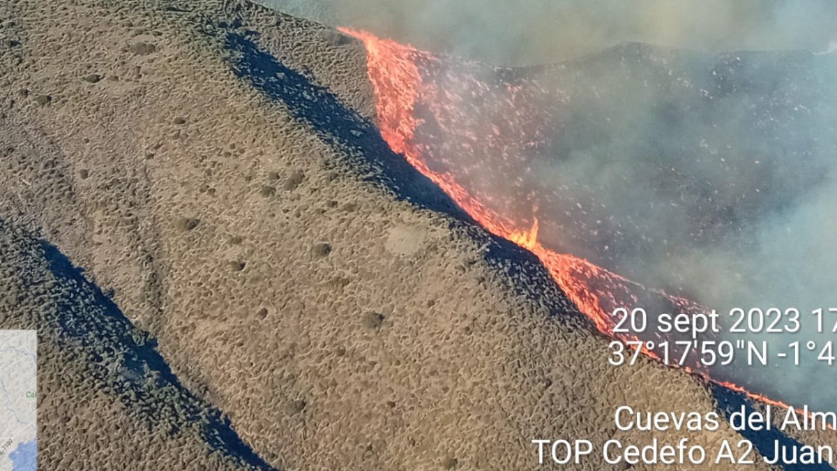 Imágenes del Infoca de la zona afectada en Cuevas del Almanzora.
