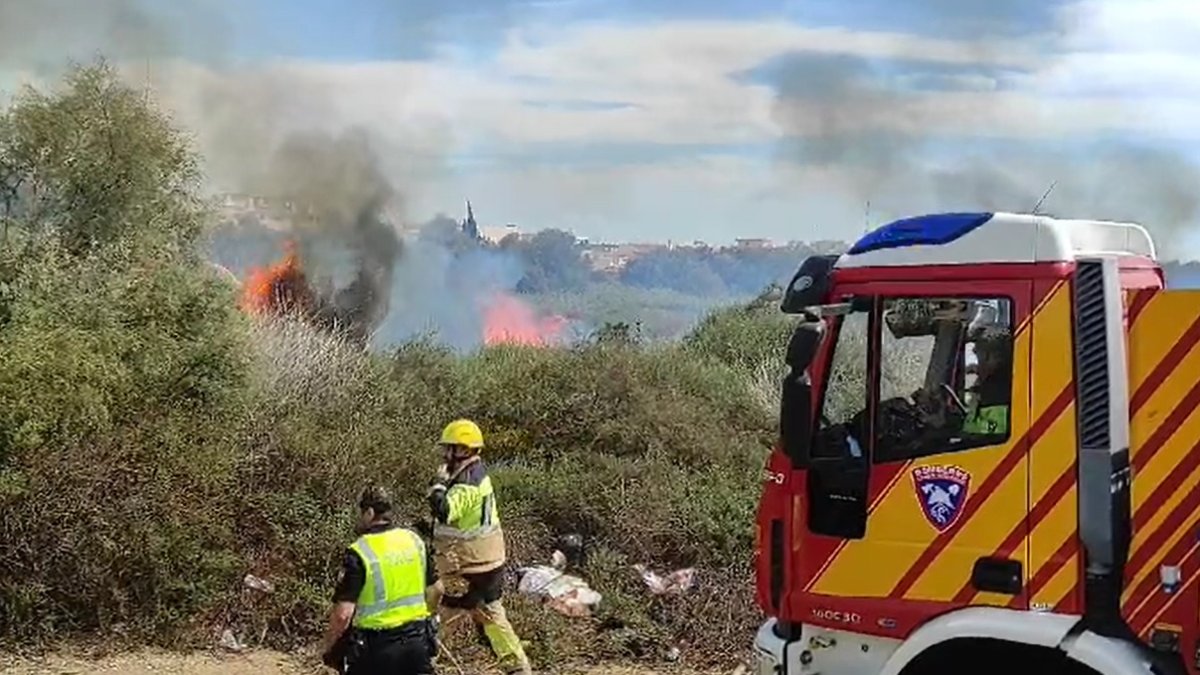 Imagen del incendio en Vera.