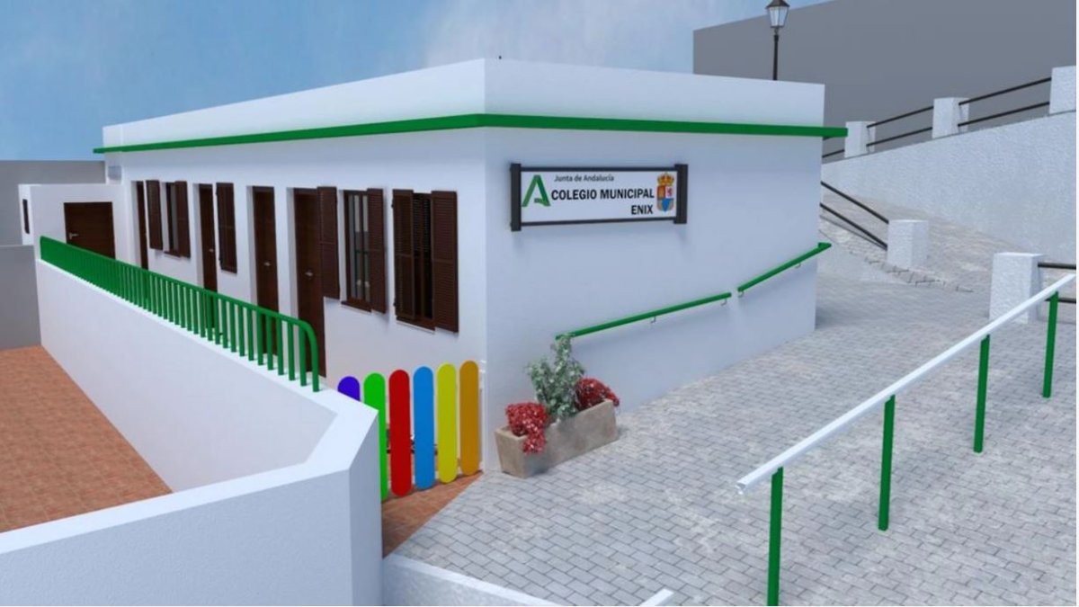 El nuevo centro escolar de Enix.