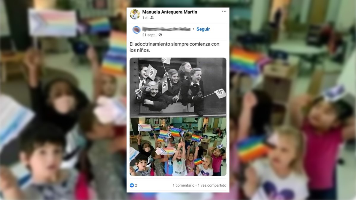 Imagen de la publicación en redes sociales.