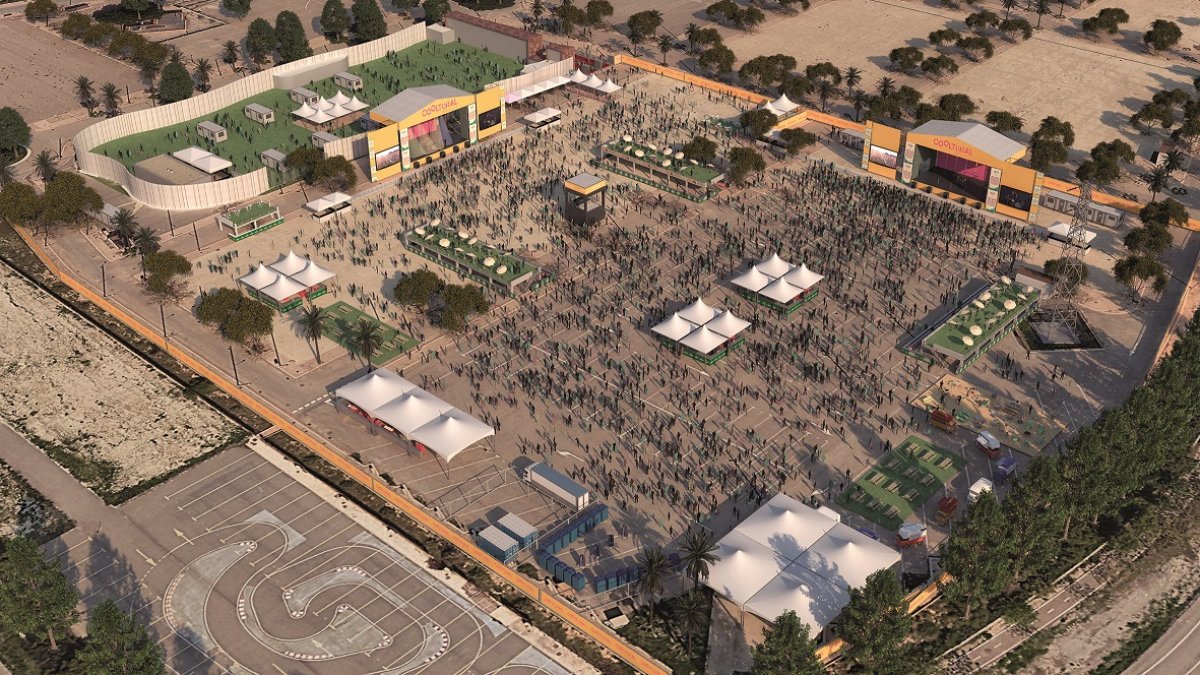 Recreación de cómo quedará el recinto ampliado para Cooltural Fest.