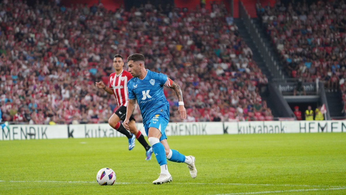 Embarba en el partido del viernes ante el Athletic.